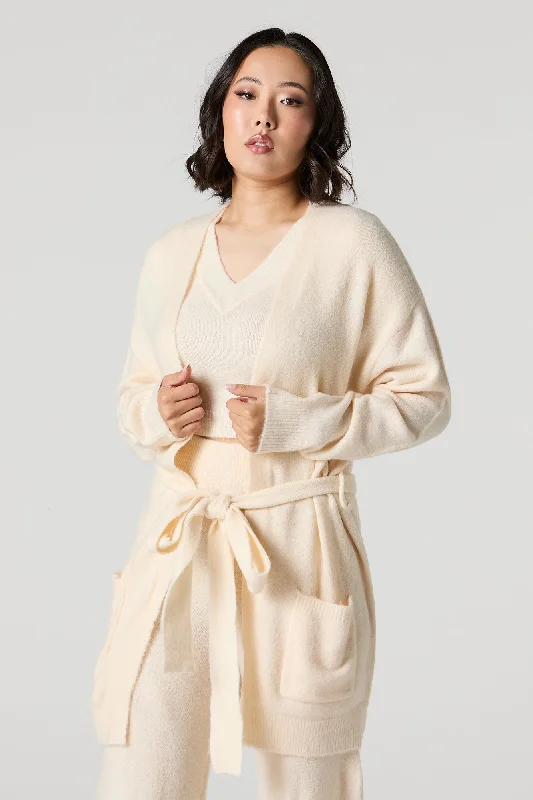 Mossy Belted Longline Cardigan