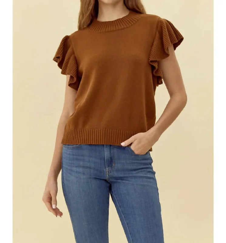 Let's Discover Sweater Top In Coffee