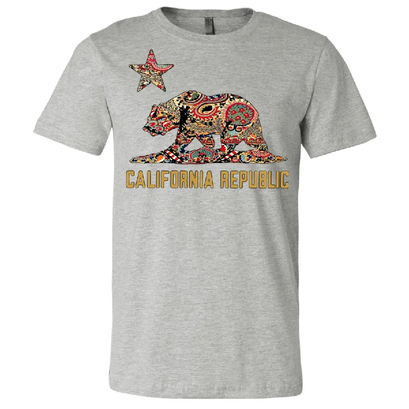 California Republic Paisley Asst Colors Mens Lightweight Fitted T-Shirt/tee