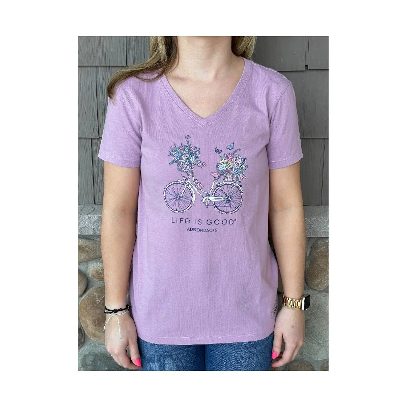 Life Is Good Women's Adirondacks Exclusive Bike Tee - Violet Purple