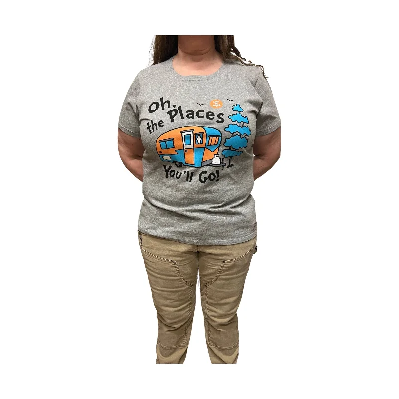 Life Is Good Women's Dr. Seuss Oh The Places You'll Go Crusher Tee - Heather Grey - ONLINE STORE CREDIT/EXCHANGE ONLY