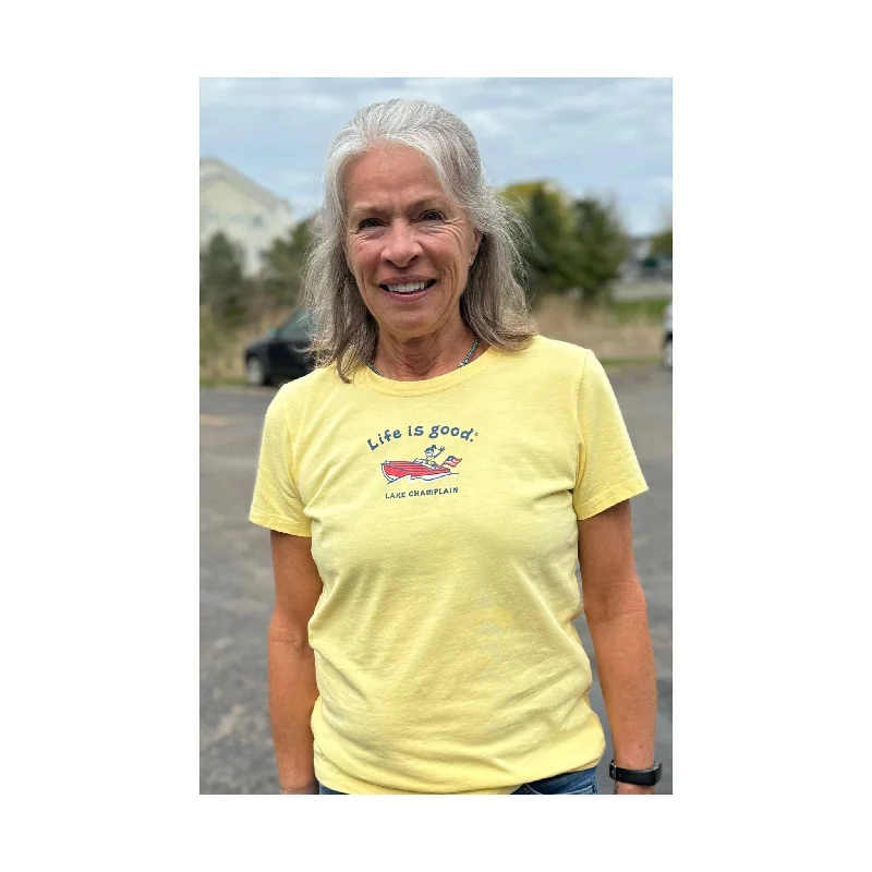 Life is Good Women's Lake Champlain Exclusive Jackie Tee - Sandy Yellow