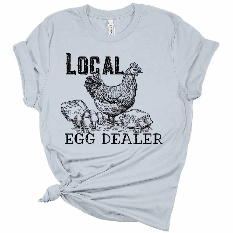 Womens Shirt Local Egg Dealer T-Shirt Cute Graphic Tee Short Sleeve Top