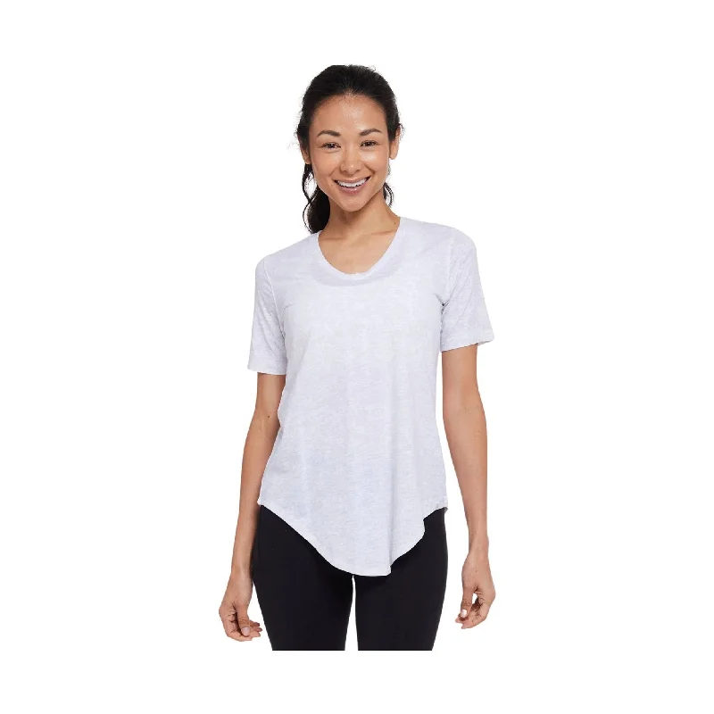 Tasc Women's Longline Boyfriend T Shirt - Light Gray Crater - ONLINE STORE CREDIT/EXCHANGE ONLY