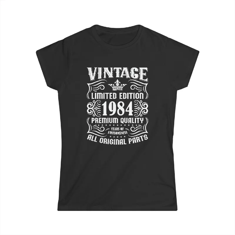 Vintage 1984 TShirt Women Limited Edition BDay 1984 Birthday Women Shirts