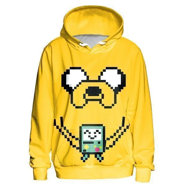 Adventure Time Hoodie 3D Hoodie UNISEX Yellow