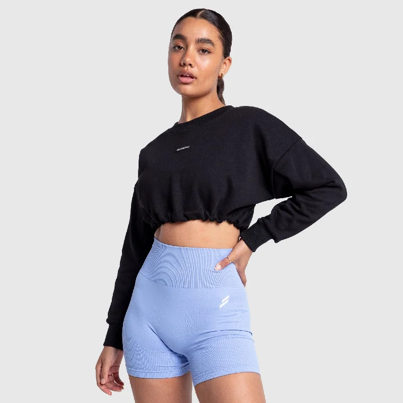 Everyday Cropped Jumper - Black