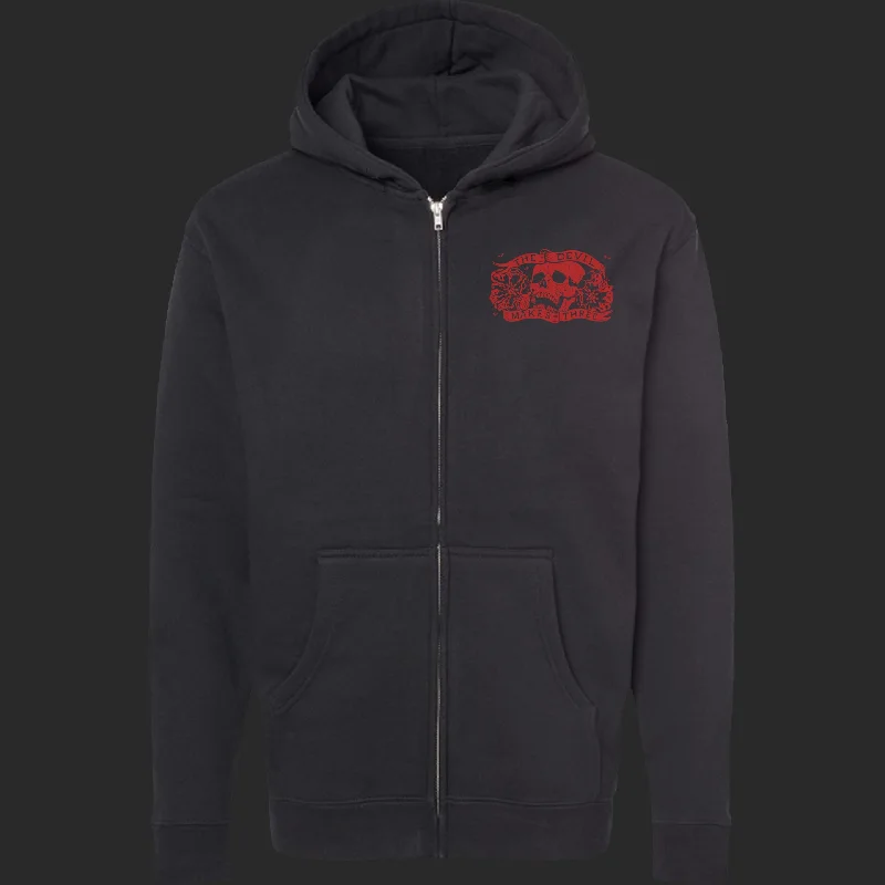 Koak skull zip heavy weight sweatshirt