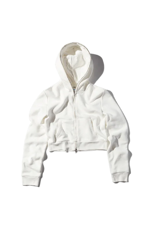 Ready to Dye Cropped Full Zip Body Bag Hoodie