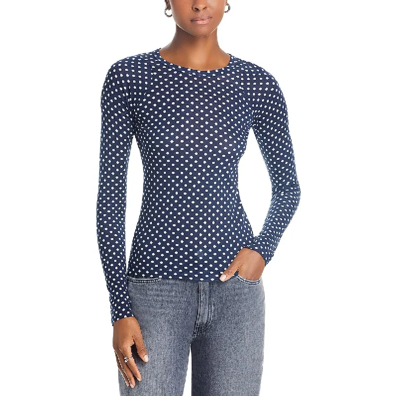 Rag & Bone Womens Polka Dot Sheer Pullover Top