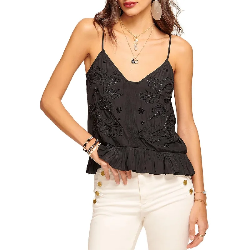 Ramy Brook Womens Mel Beaded Tank Pullover Top