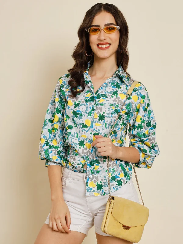 TANDUL Women Printed Casual Multicolor Shirt