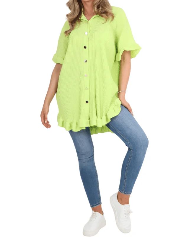 Italian Pleated Oversized Shirt