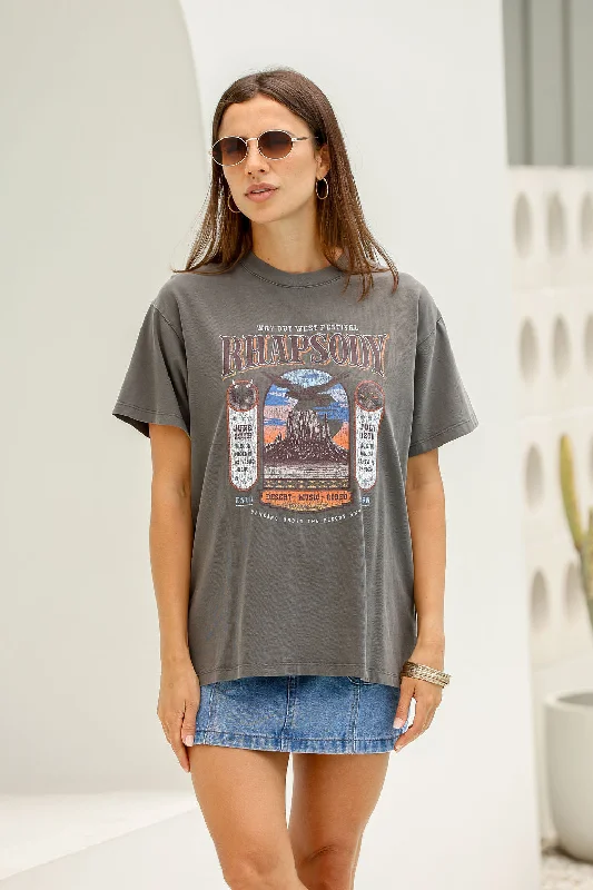 Sky Dance Oversized Tee Charcoal