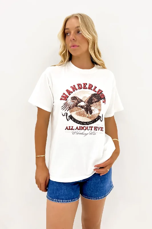 Wanderlust Oversized Tee Vintage White