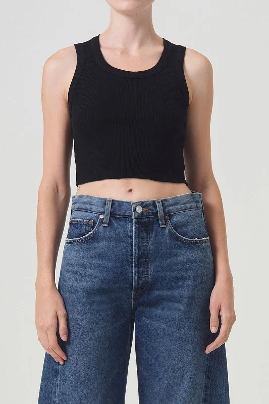 CROPPED POPPY TANK