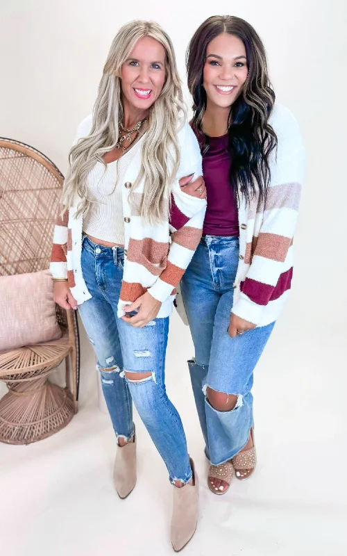 Button Bliss Stripe Cardigan by Salty Wave*DEAL-COUPON EXCLUDED