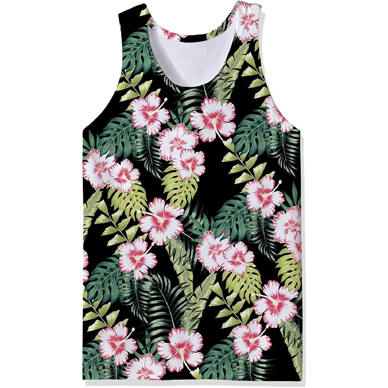 Floral Leaf Funny Tank Top