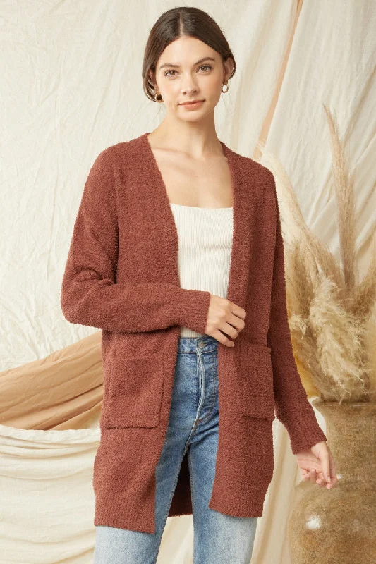 Fuzzy Feelings Cardigan {Chocolate}