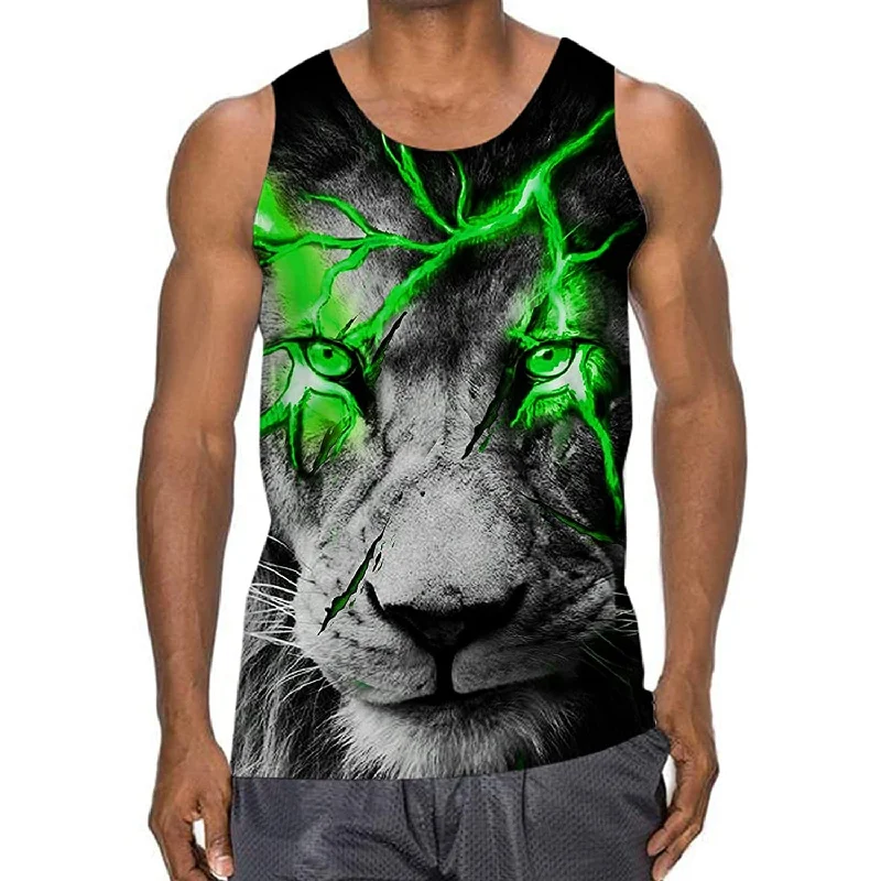 Green Lion Funny Tank Top