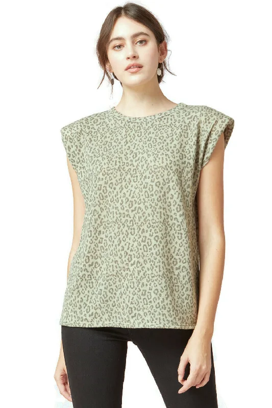 Leopard Tonal Top, Olive