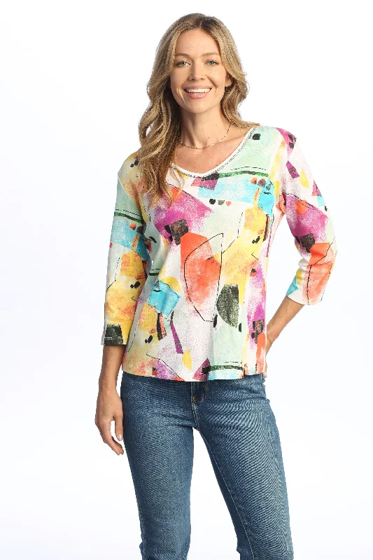 Livia Printed Cotton Top