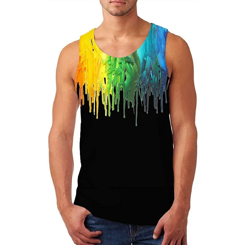 Paint Splatter Black Funny Tank Top