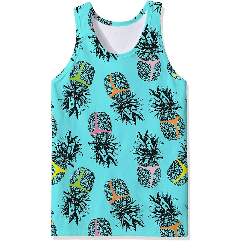 Pineapple Blue Funny Tank Top