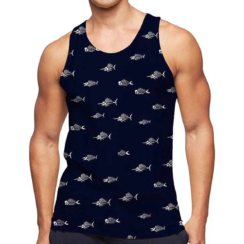 Shark Dark Blue Funny Tank Top