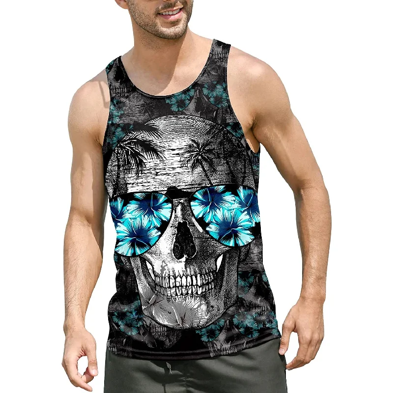 Sunglasses Skull Funny Tank Top