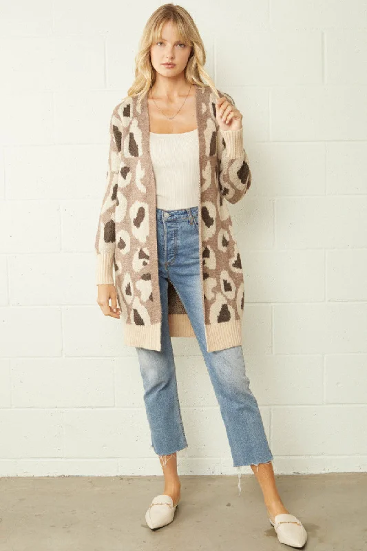 Wild Feelings Leopard Cardigan {Mocha}