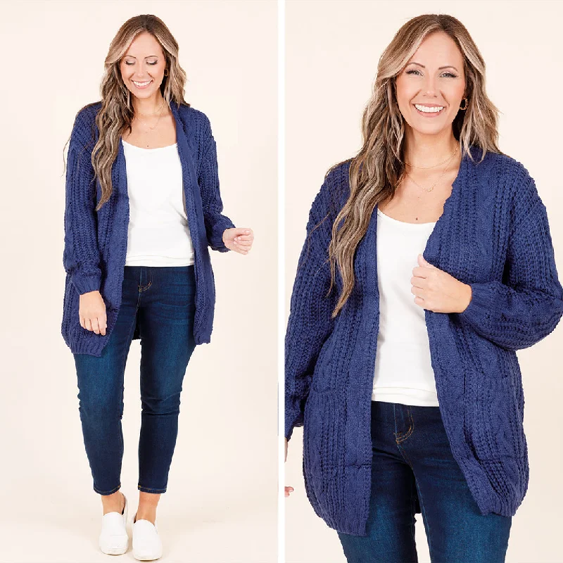 Wonderful Winters Cardigan, Navy